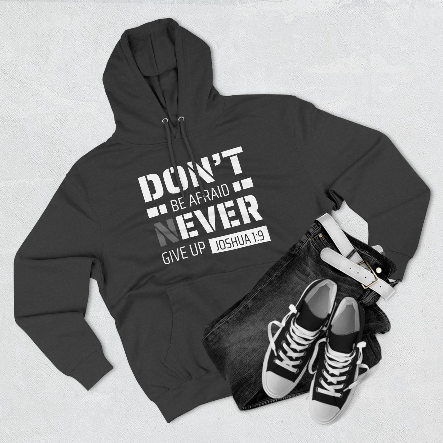 "Don't (N)EVER"  Three-Panel Fleece Hoodie - Wear it Boldly to Say it Loudly!