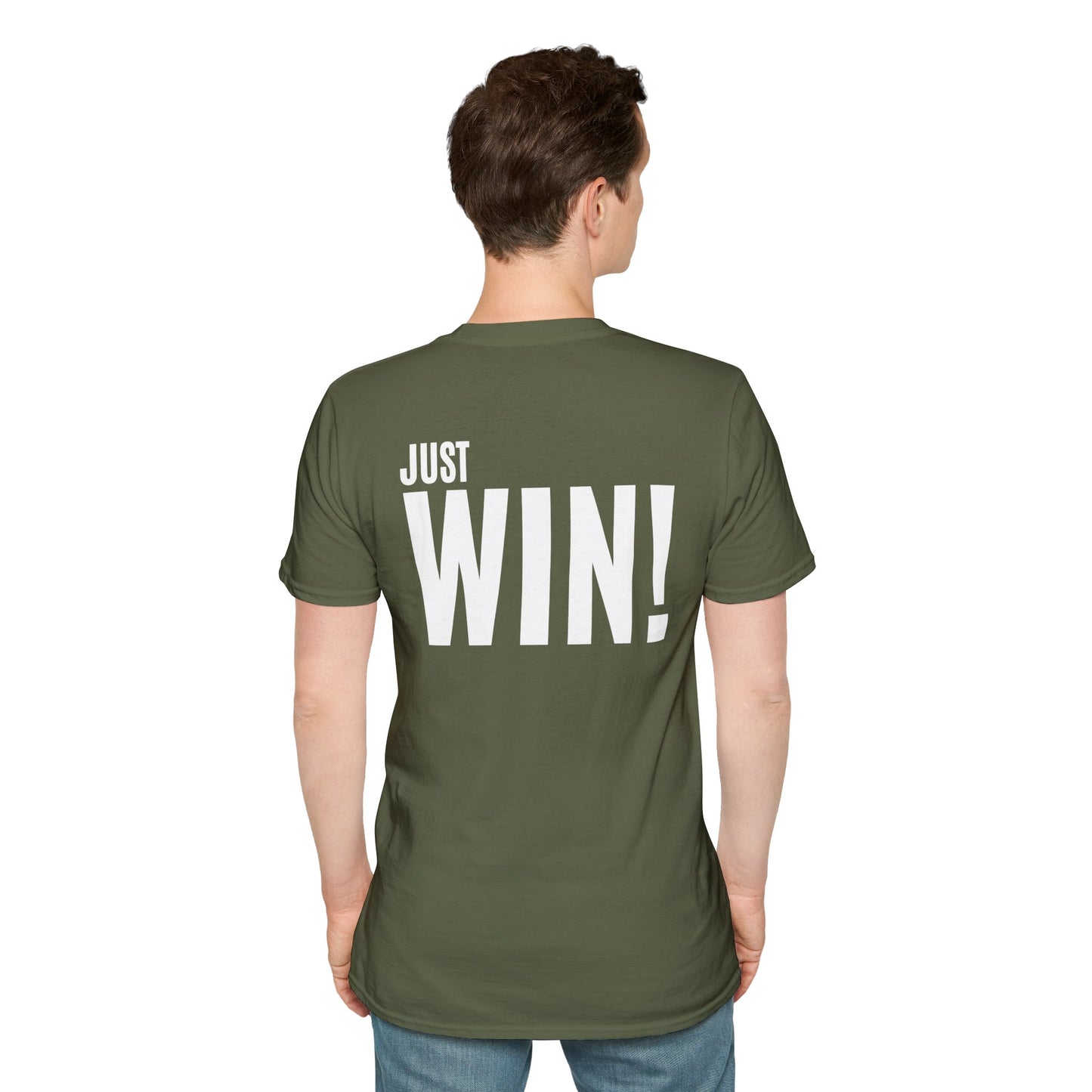 Just Win (FRONT/BACK design( Unisex Softstyle T-Shirt