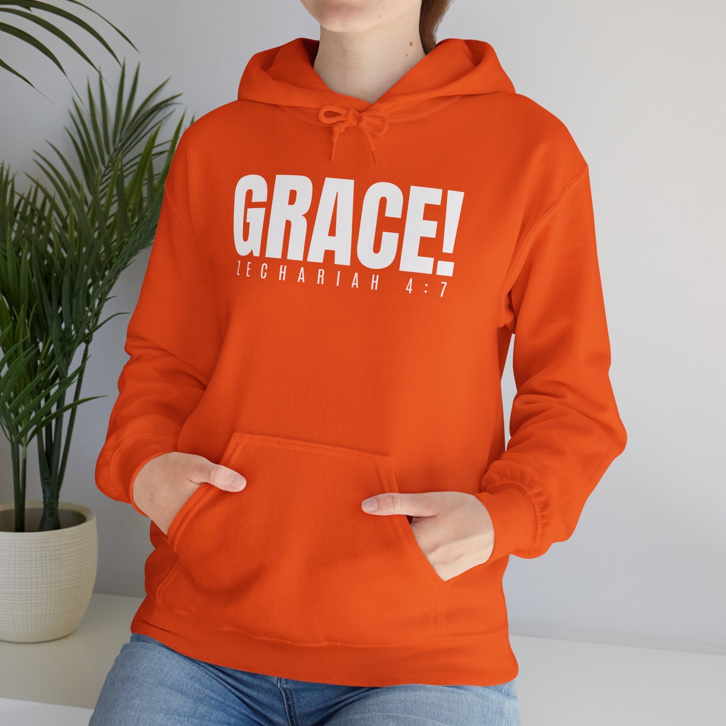 GRACE! (Zech 4:7) Unisex Hooded Sweatshirt - Wear it Boldly to Say it Loudly!