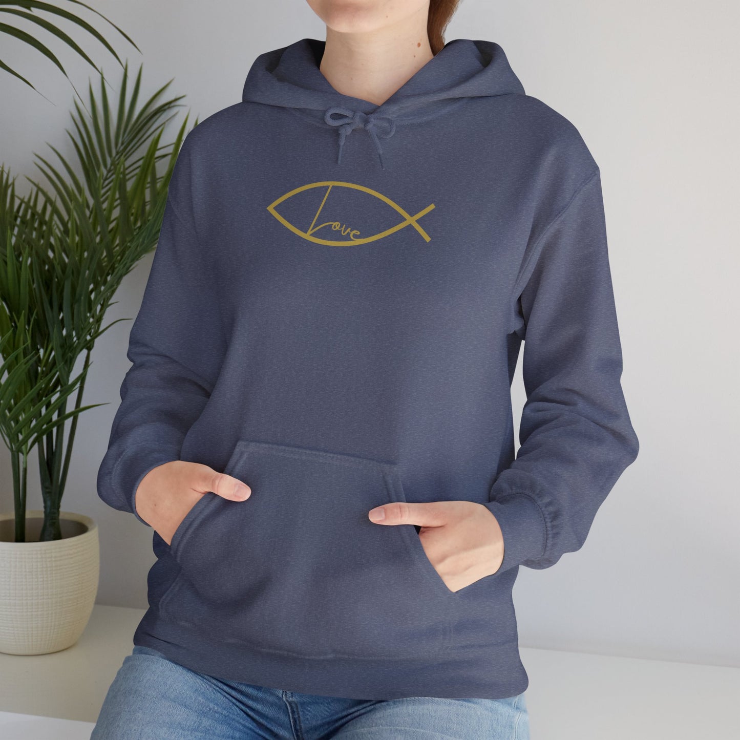 Love- Ichthys Unisex Heavy Blend™ Hooded Sweatshirt - Wear it Boldly to Say it Loudly!