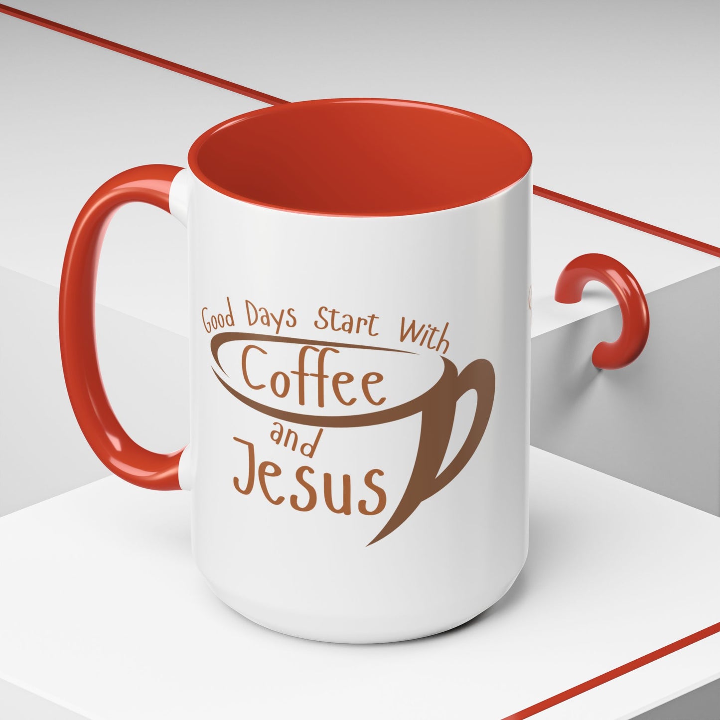 Coffee and Jesus Mug Accent Coffee Mug (11, 15oz)