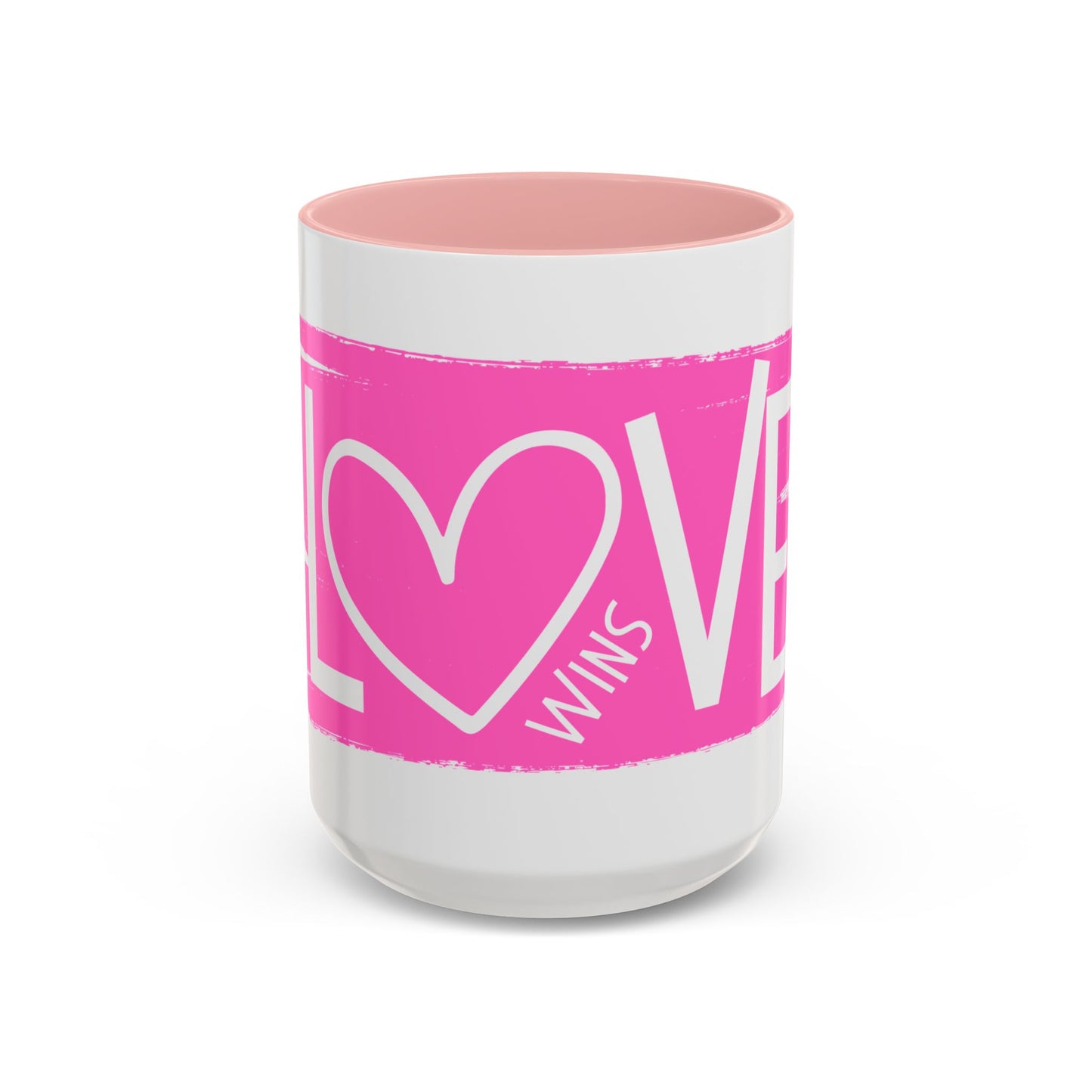 Love Wins Accent Coffee Mug (11, 15oz)