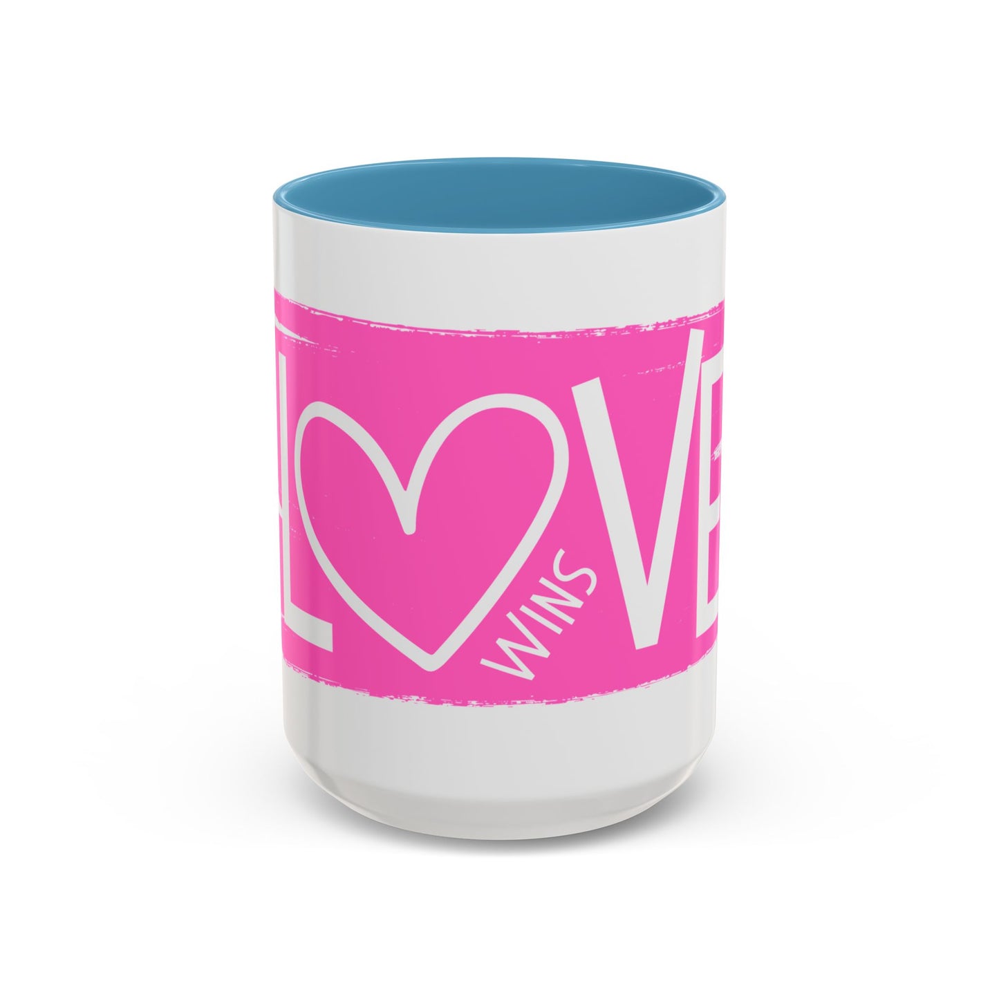 Love Wins Accent Coffee Mug (11, 15oz)