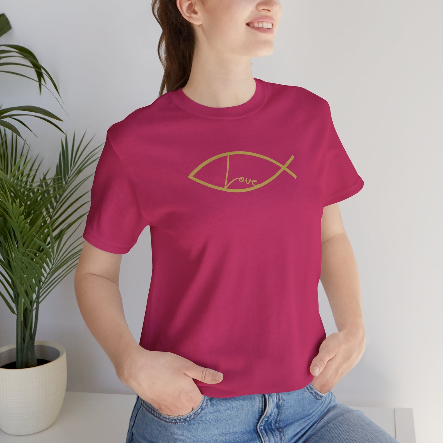 ICHTHYS (Christian Fish) Symbol-  Short Sleeve Tee - WEAR IT BOLDLY TO SAY IT LOUDLY!