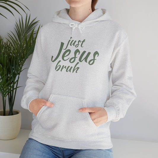 Just Jesus Bruh Unisex Sweatshirt, to represent your faith in Christ - Wear it Boldly to Say it Loudly!