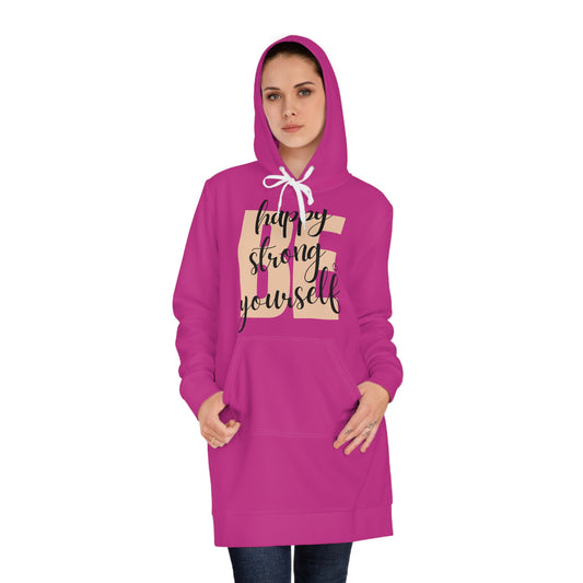 BE Women's Hoodie Dress dark pink