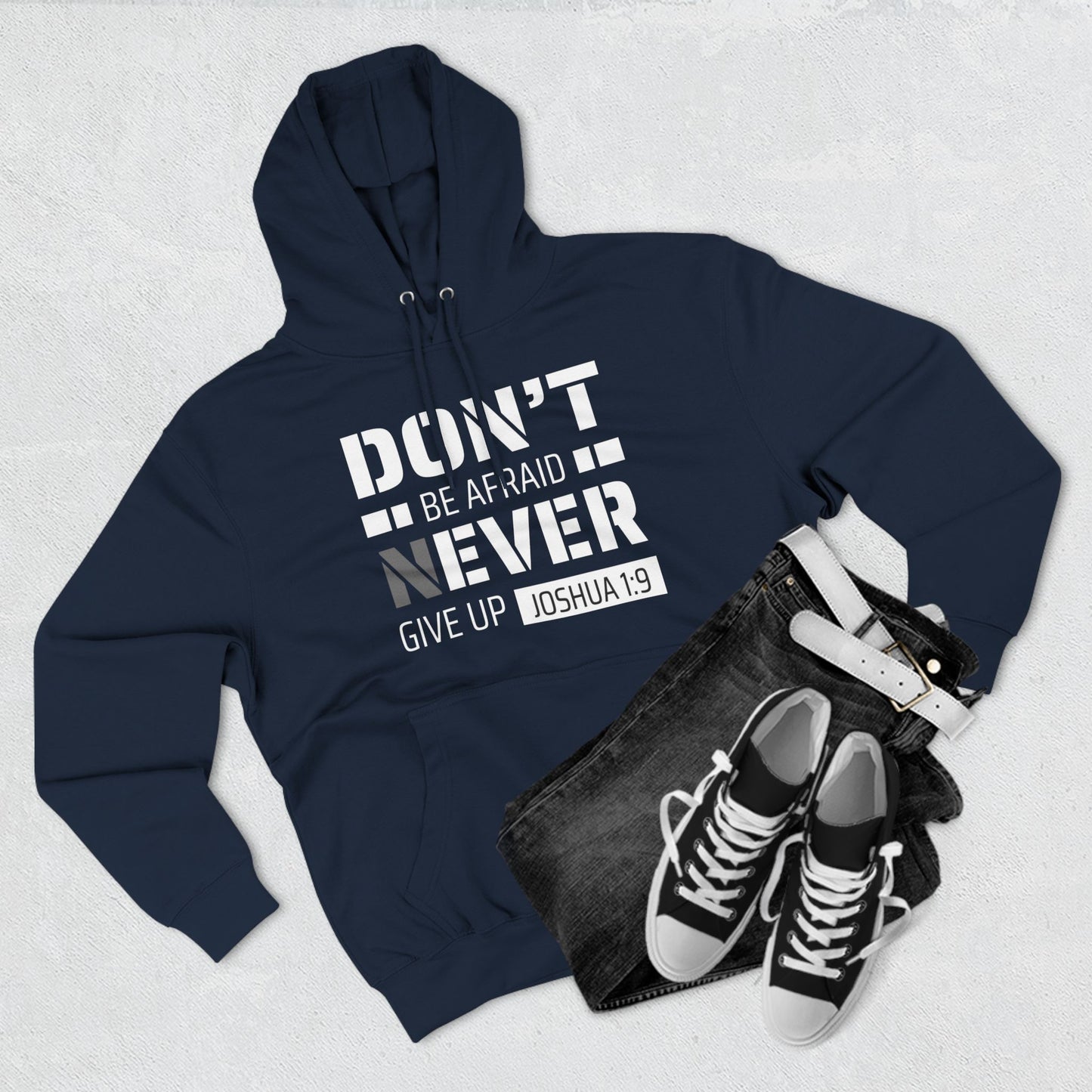 "Don't (N)EVER"  Three-Panel Fleece Hoodie - Wear it Boldly to Say it Loudly!