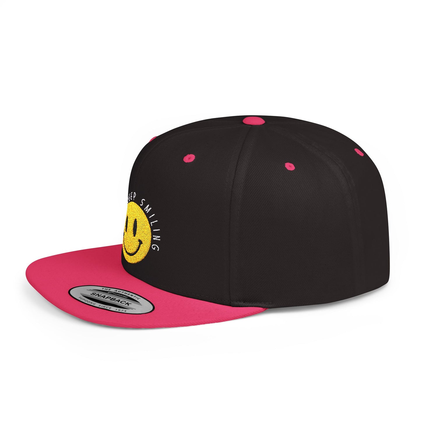 Snapback Cap - Just Keep Smiling Positive Vibes