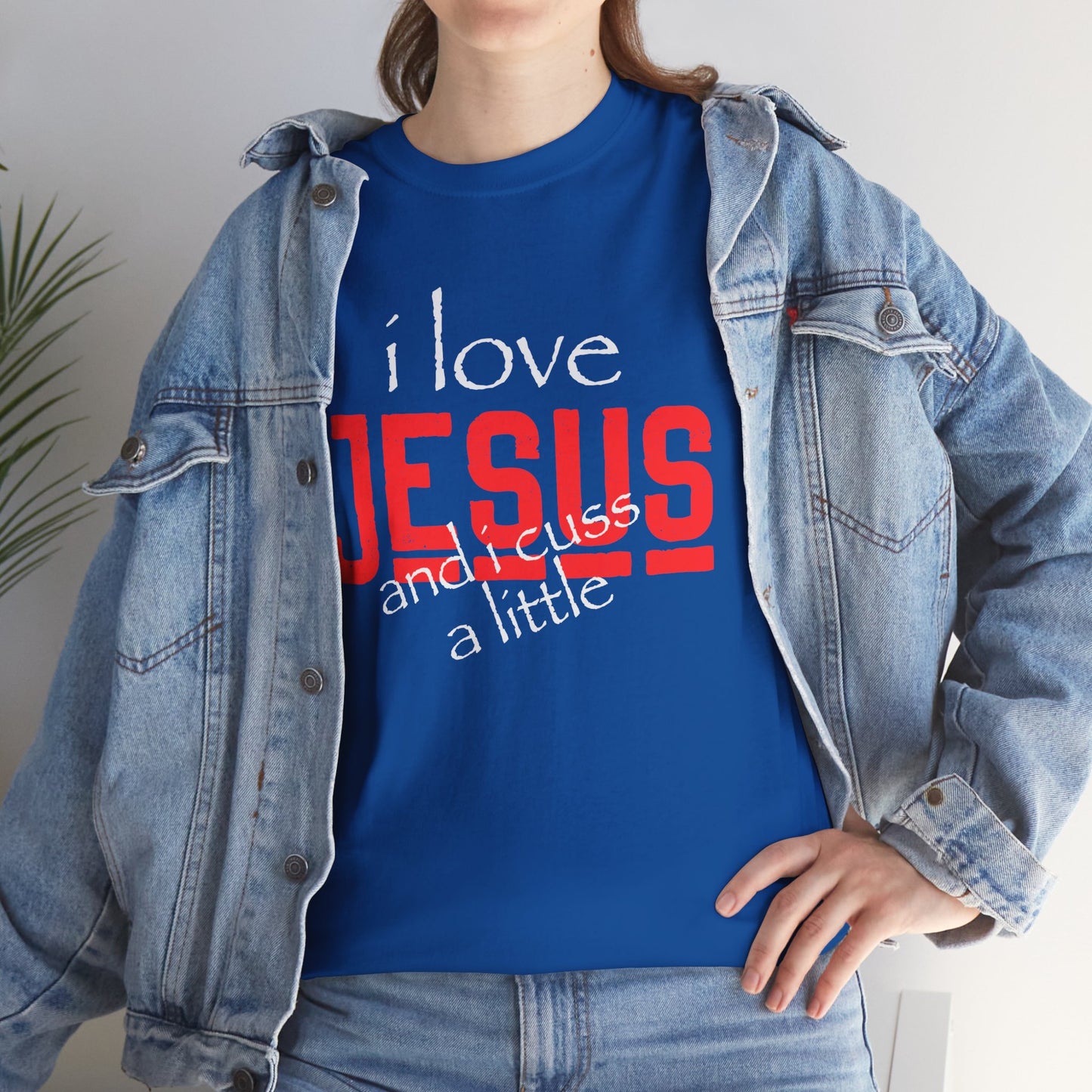 "I Love Jesus and I Cuss a Little" Unisex Heavy Cotton Tee - Wear it Boldly to Say it Loudly!