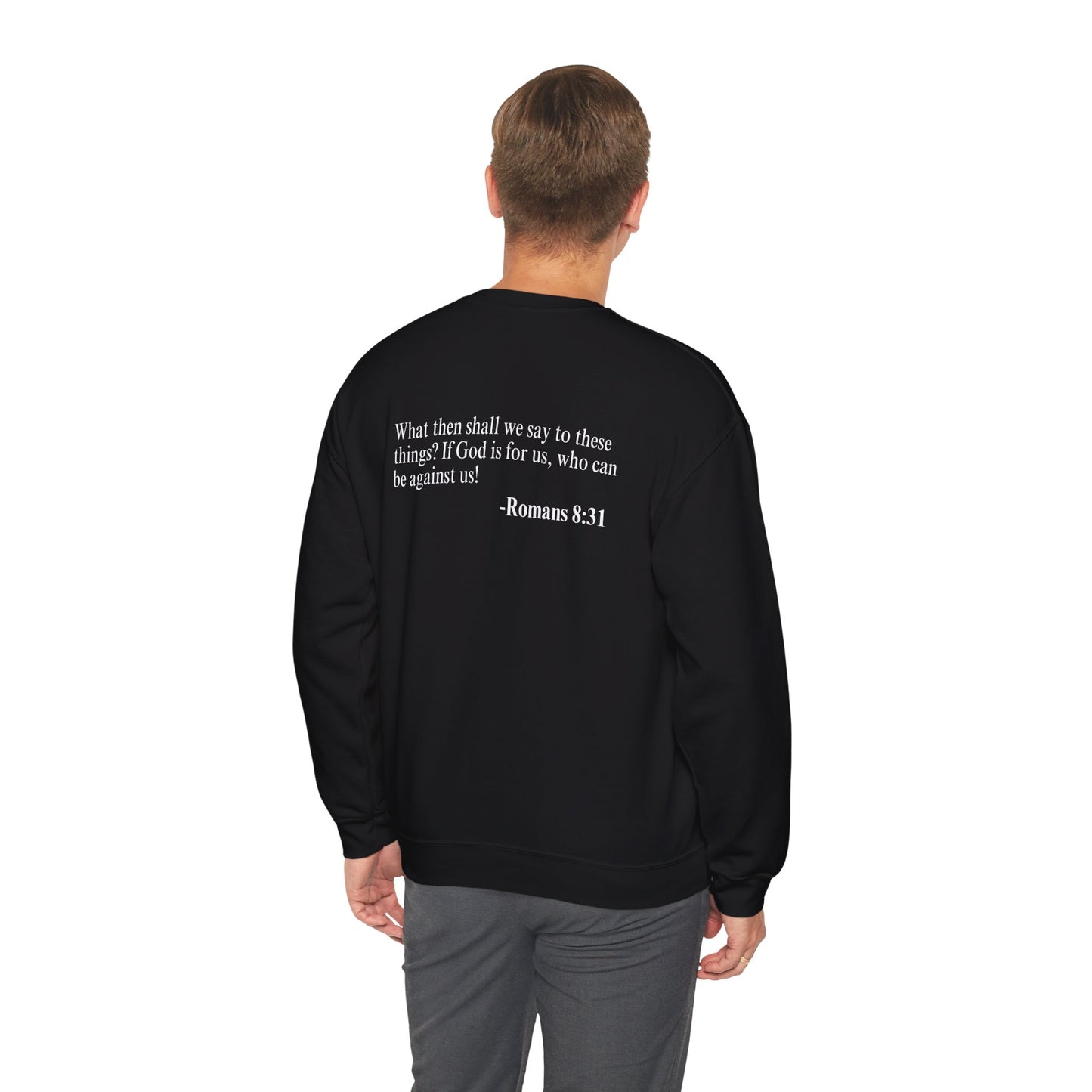 Number Series 831 (Romans 8:31) Unisex Heavy Blend™ Crewneck Sweatshirt