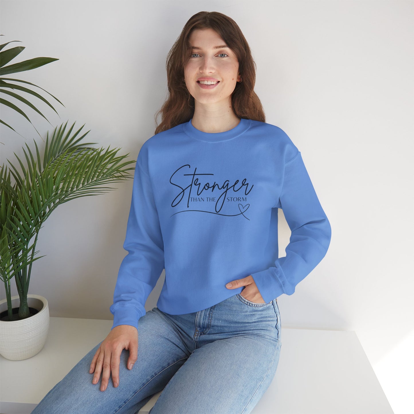 STRONGER than the storm - Crewneck Sweatshirt