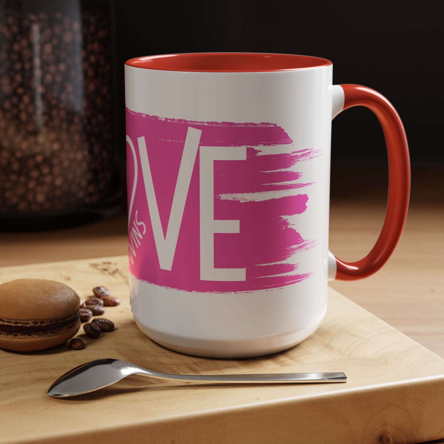 Love Wins Accent Coffee Mug (11, 15oz)