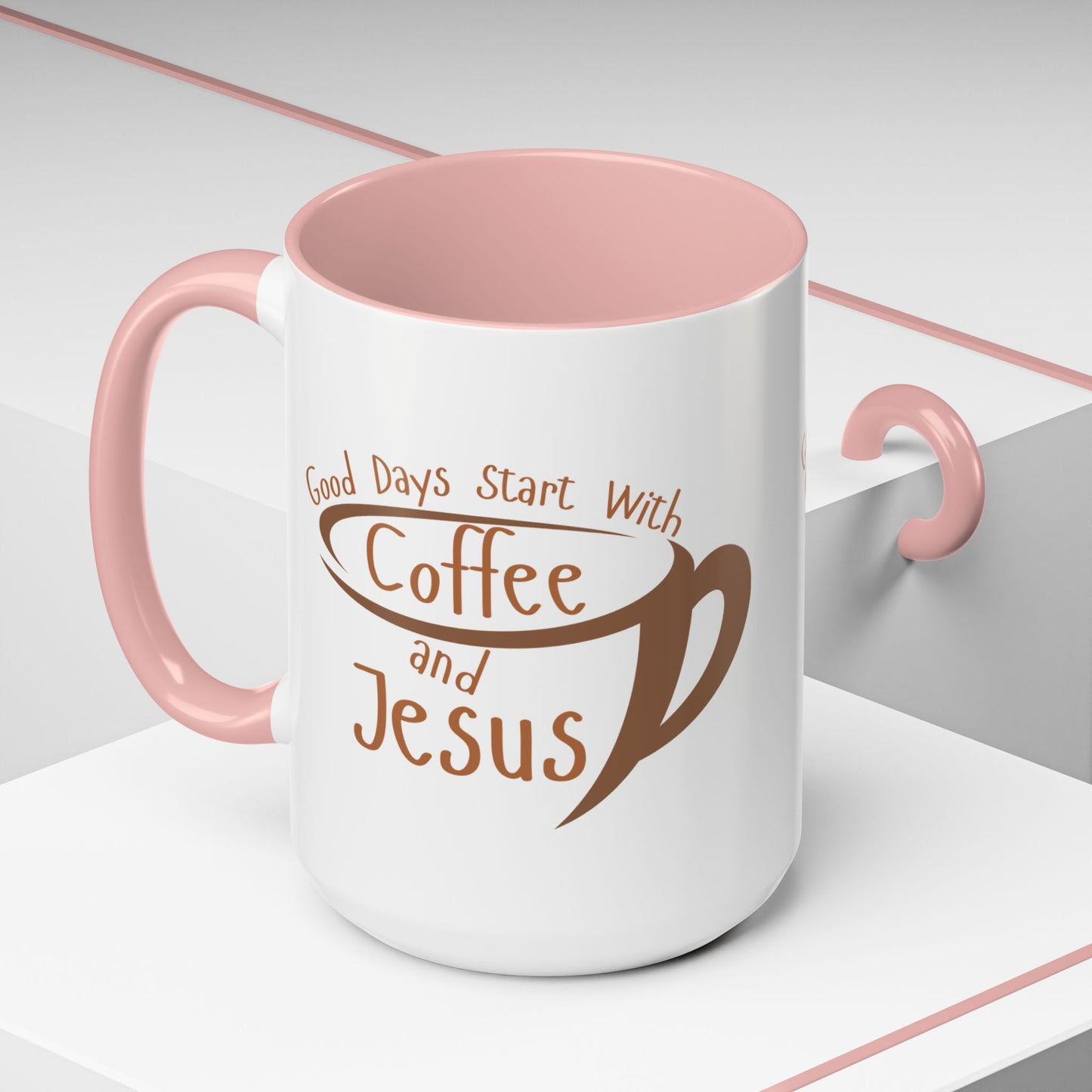 Coffee and Jesus Mug Accent Coffee Mug (11, 15oz)