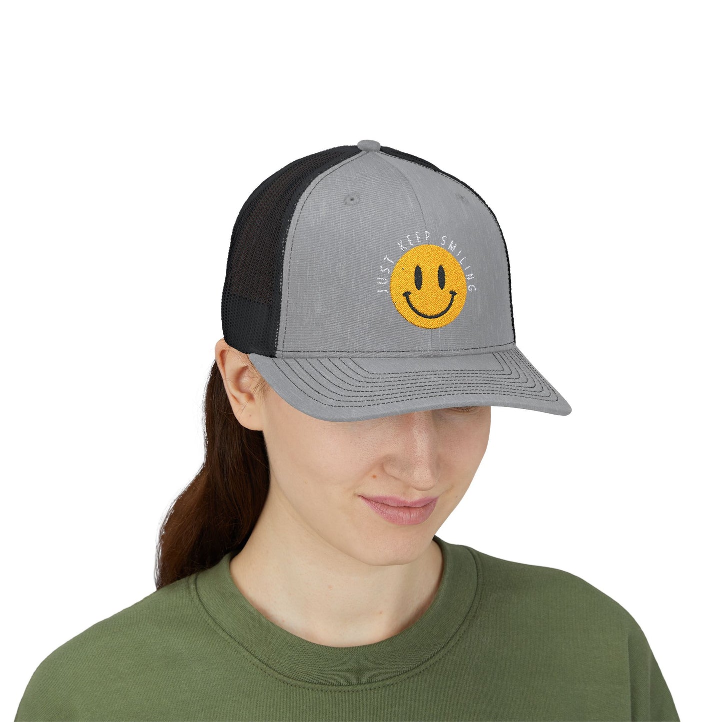 Keep Smiling Snapback Trucker Cap